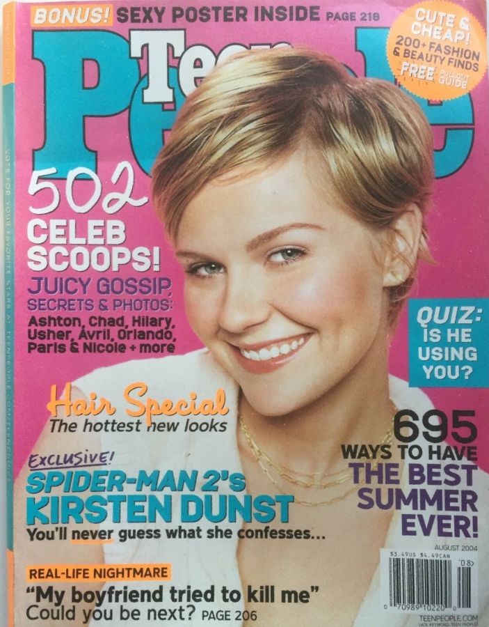 TEEN PEOPLE magazine side cover  August 2004