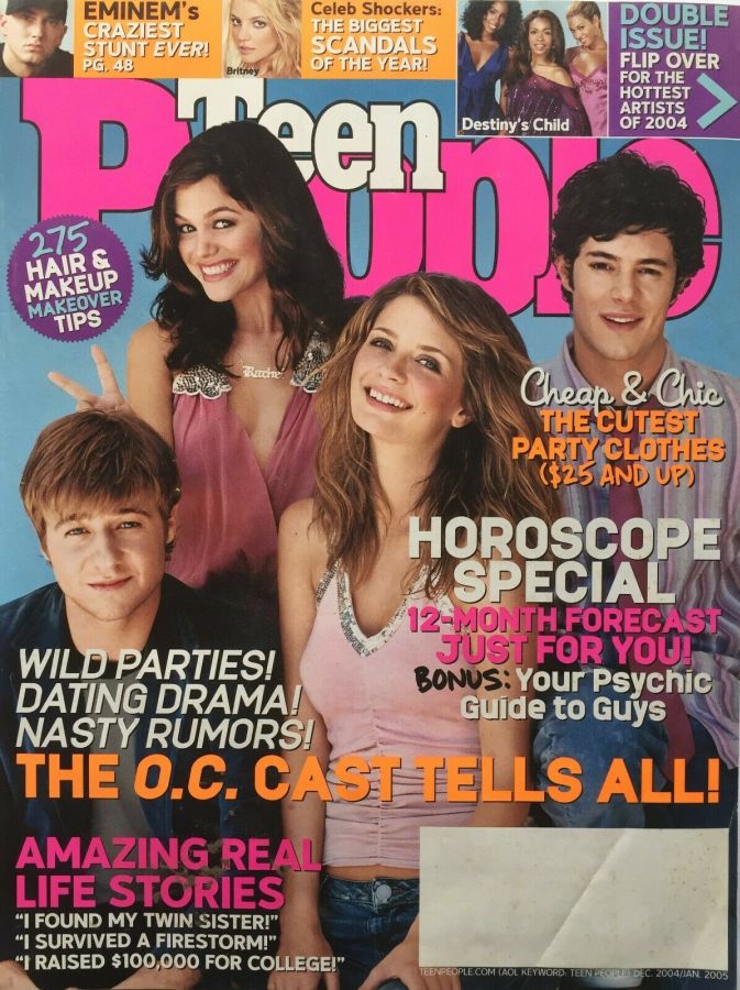 TEEN PEOPLE magazine side cover  December 2004
