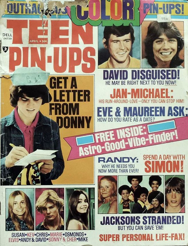 TEEN PIN-UPS magazine side cover  April 1973