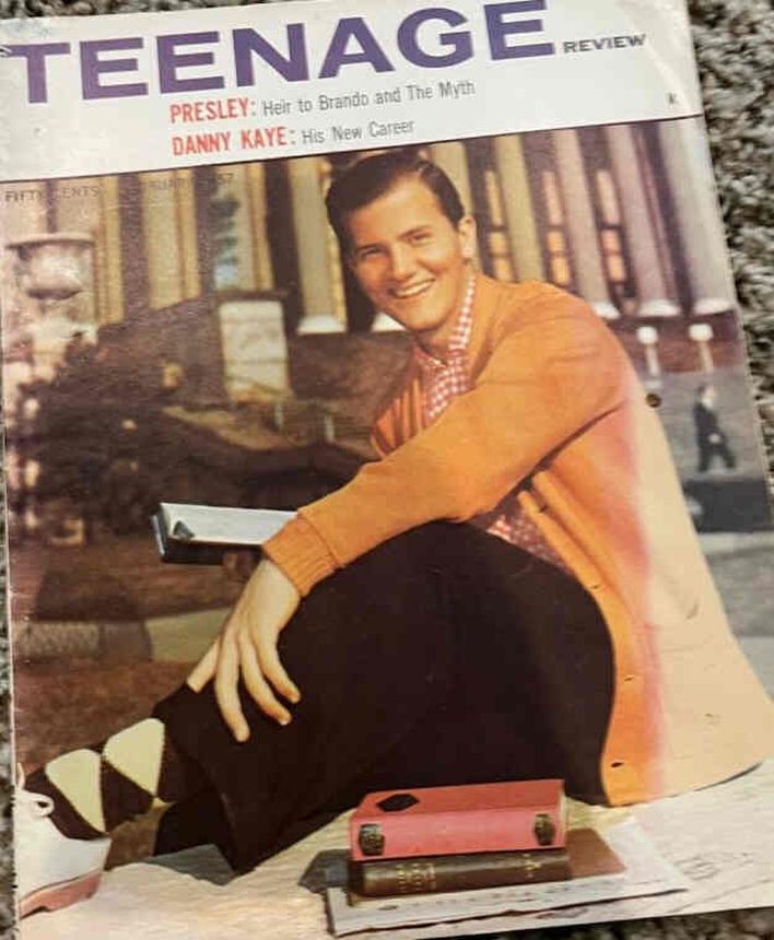 TEENAGE REVIEW magazine side cover  February 1957