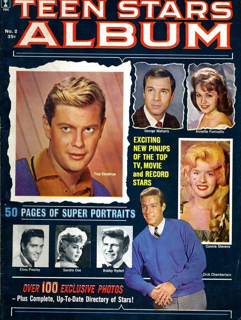 TEEN STARS ALBUM magazine side cover Issue 2   1961