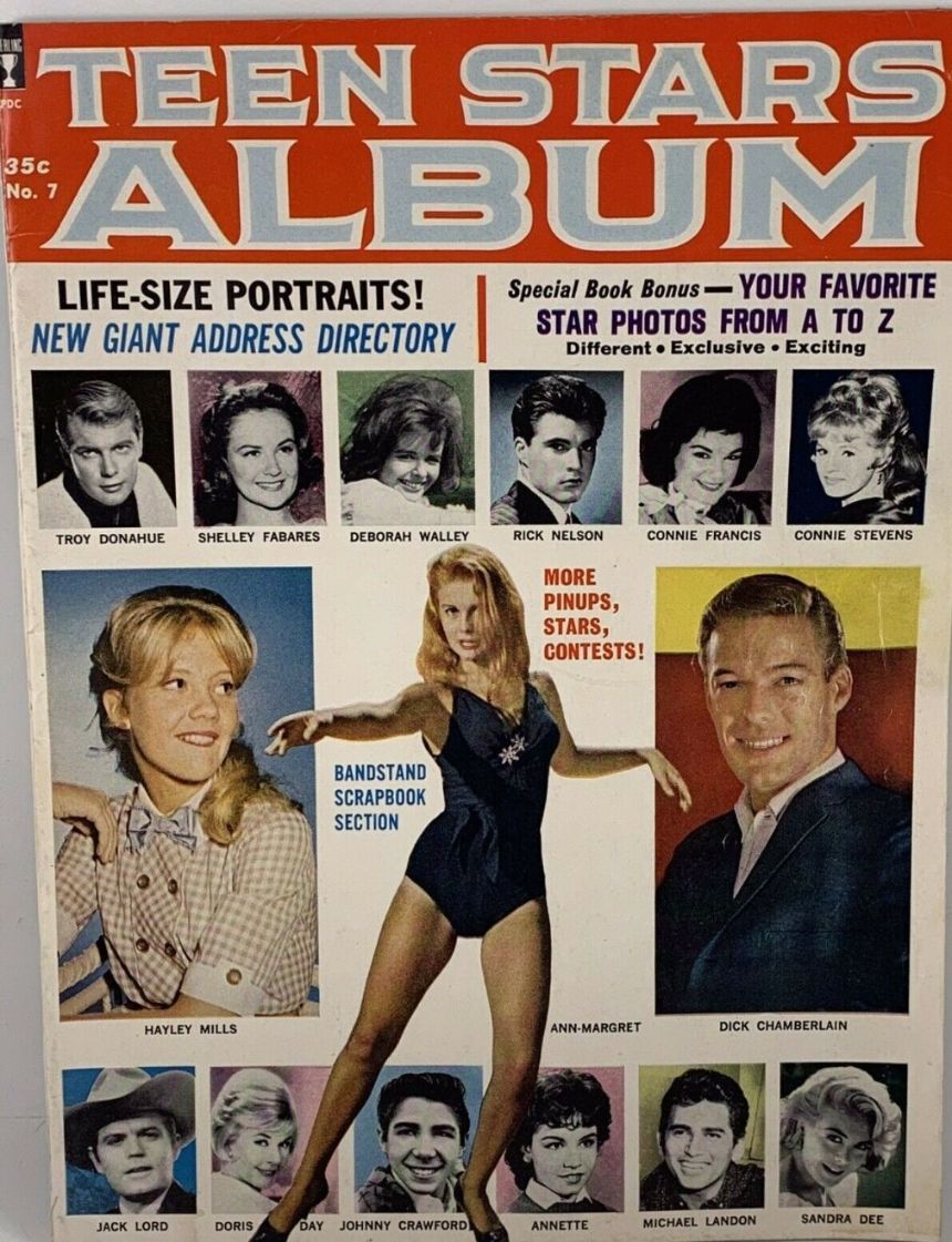 TEEN STARS ALBUM magazine side cover Issue 7   1963