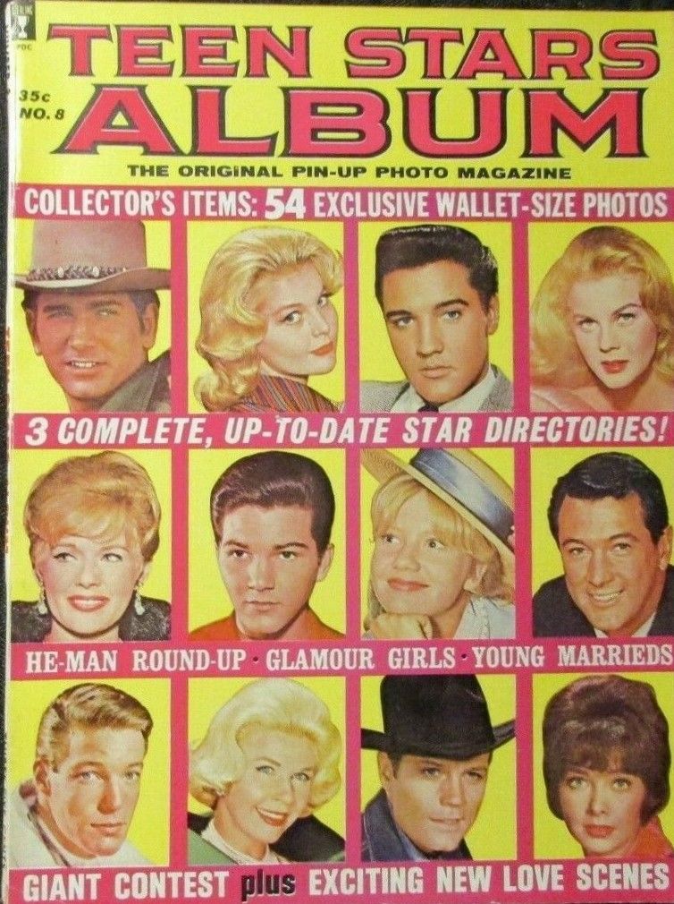 TEEN STARS ALBUM magazine side cover Issue 8   1963