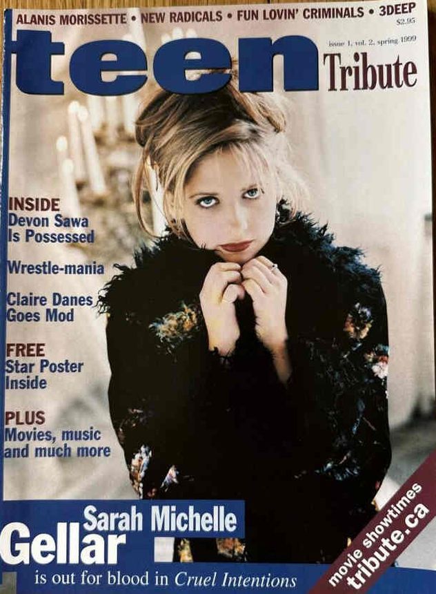TEEN TRIBUTE magazine side cover Spring 1999