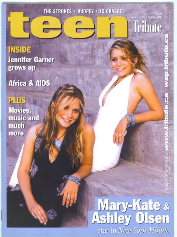 TEEN TRIBUTE magazine side cover  Vol 7 No 1 Spring 2004