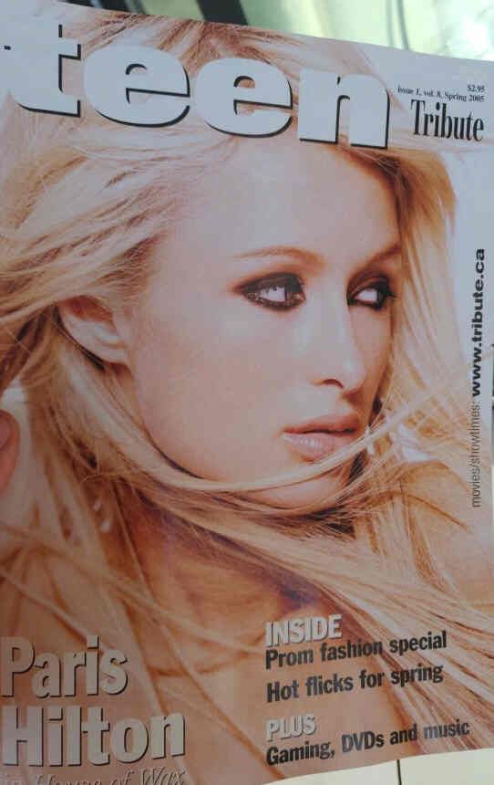 TEEN TRIBUTE magazine side cover Spring 2005