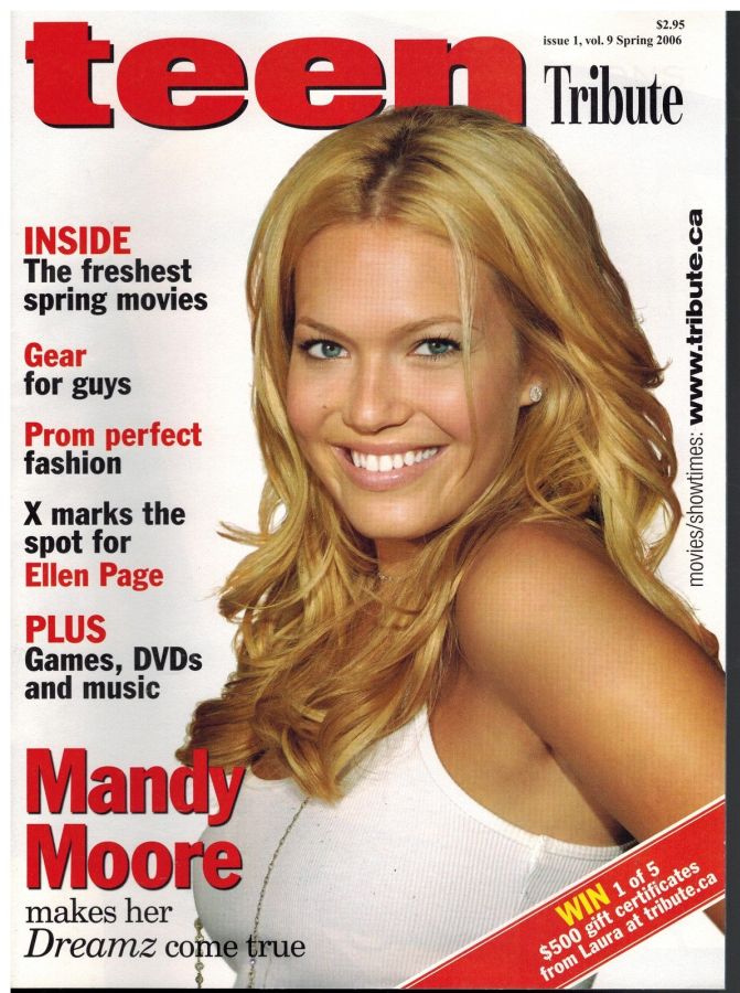 TEEN TRIBUTE magazine side cover  Vol 9 No 1 Spring 2006