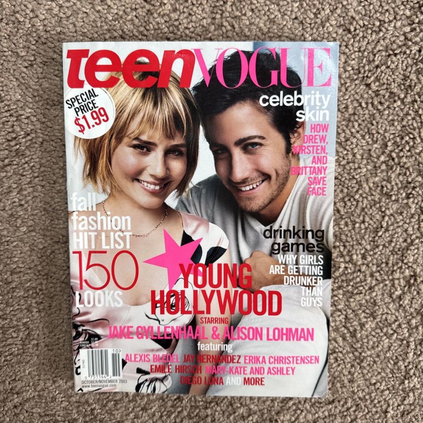 TEEN VOGUE magazine side cover  October/November 2003