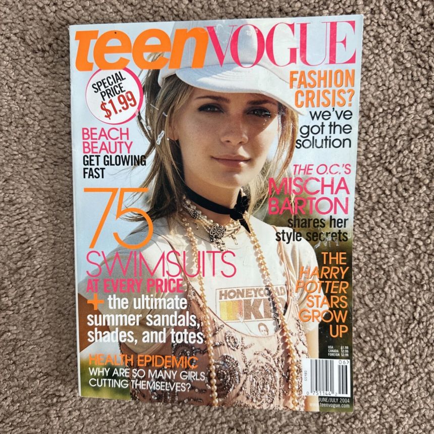 TEEN VOGUE magazine side cover  June/July 2004