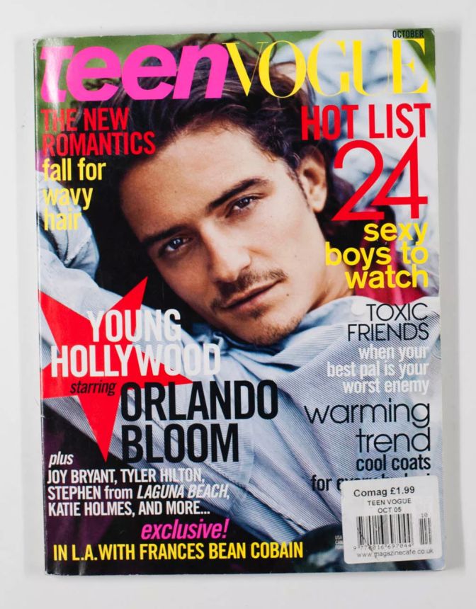 TEEN VOGUE magazine side cover  October 2005