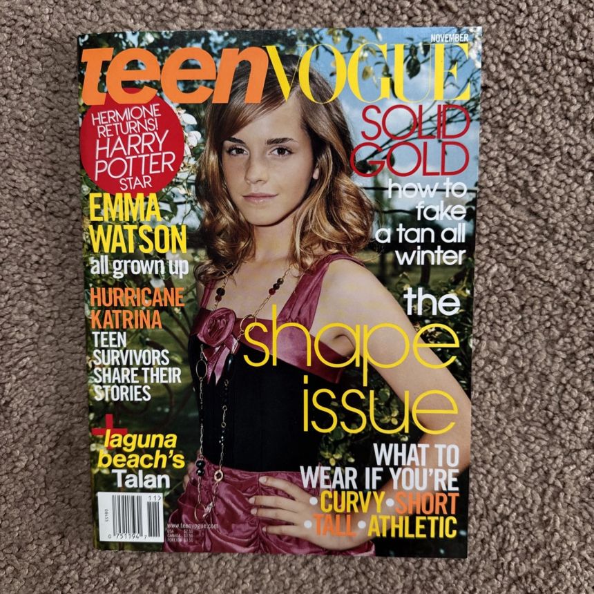 TEEN VOGUE magazine side cover  November 2005