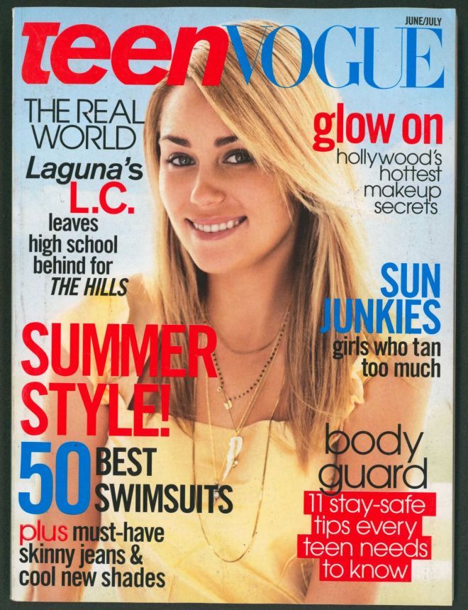 TEEN VOGUE magazine side cover  June/July 2006