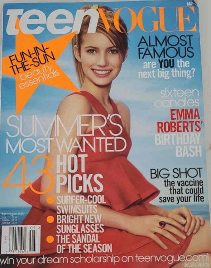 TEEN VOGUE magazine side cover  May 2007