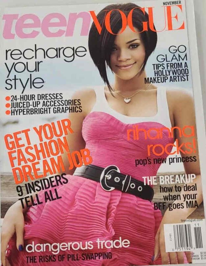 TEEN VOGUE magazine side cover  November 2007