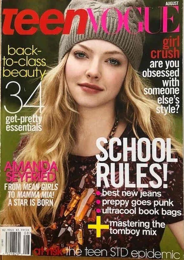 TEEN VOGUE magazine side cover  August 2008