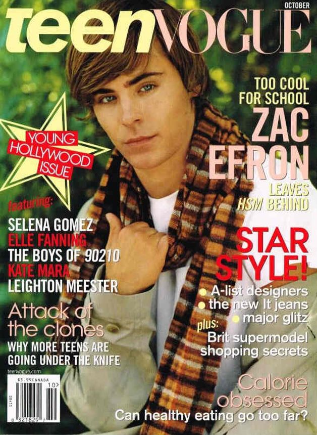 TEEN VOGUE magazine side cover  October 2008