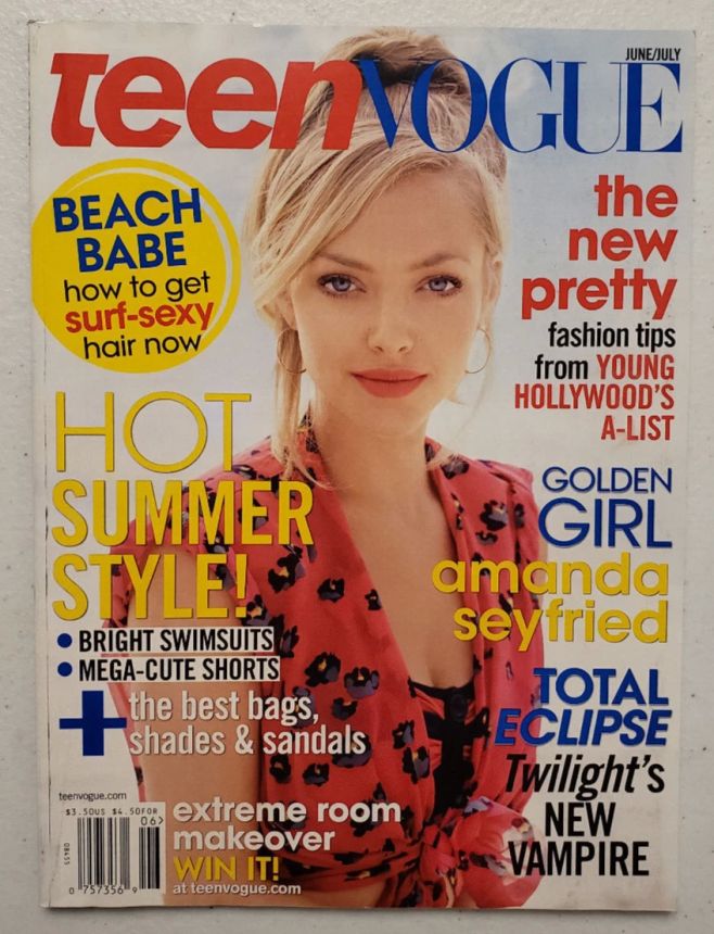 TEEN VOGUE magazine side cover  June/July 2010