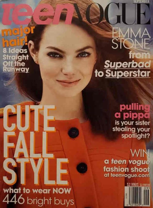 TEEN VOGUE magazine side cover  September 2011