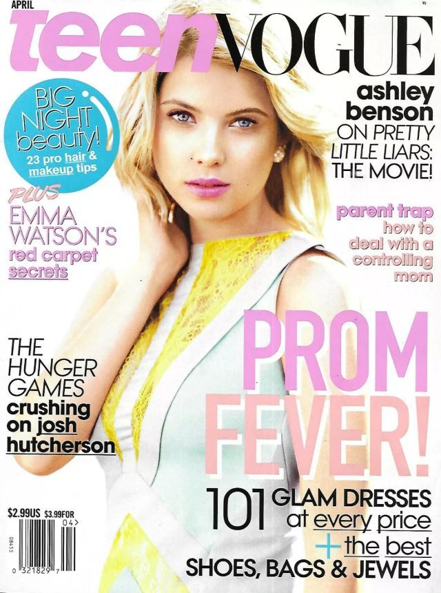 TEEN VOGUE magazine side cover  April 2012