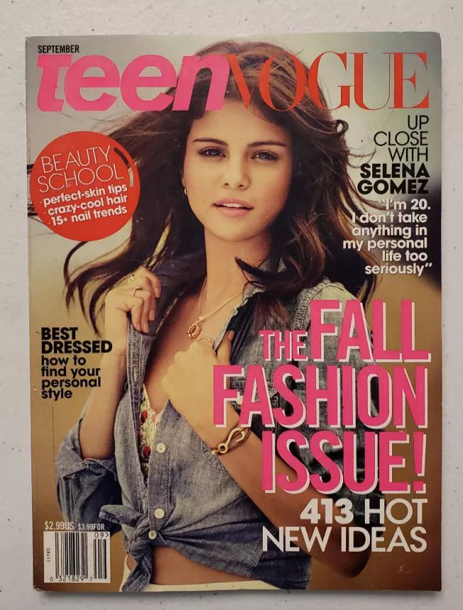 TEEN VOGUE magazine side cover  September 2012