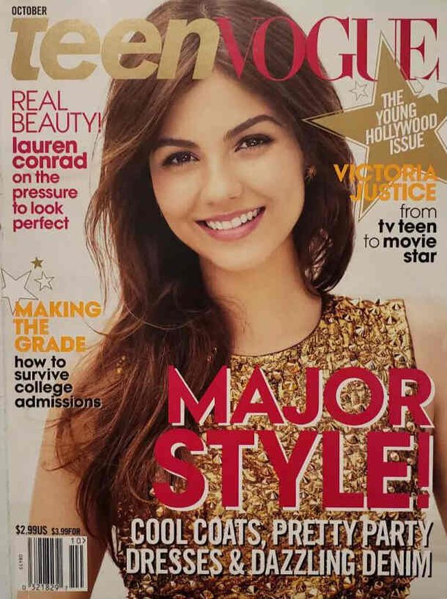 TEEN VOGUE magazine side cover  October 2012