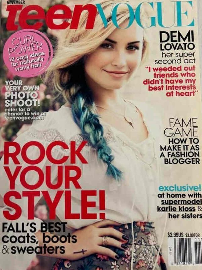 TEEN VOGUE magazine side cover  November 2012