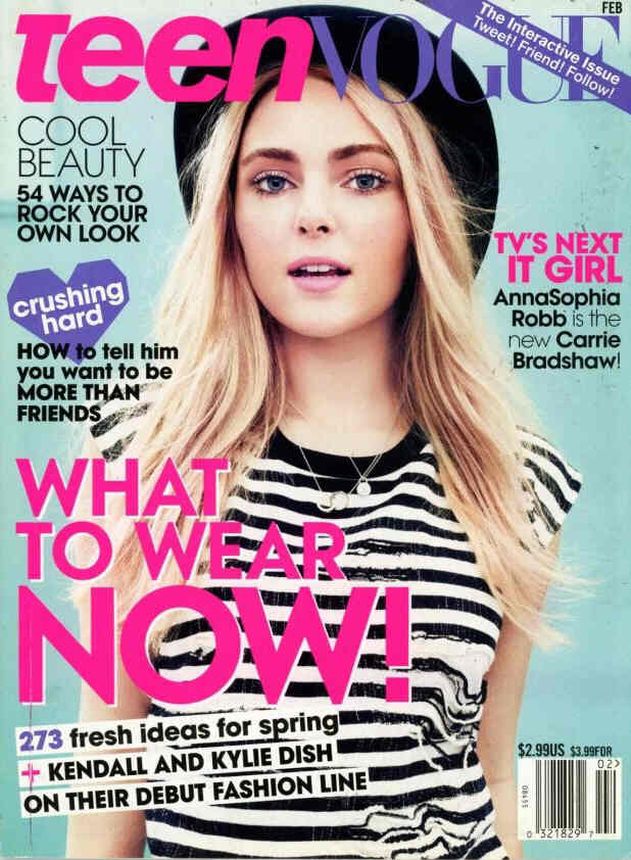 TEEN VOGUE magazine side cover  February 2013