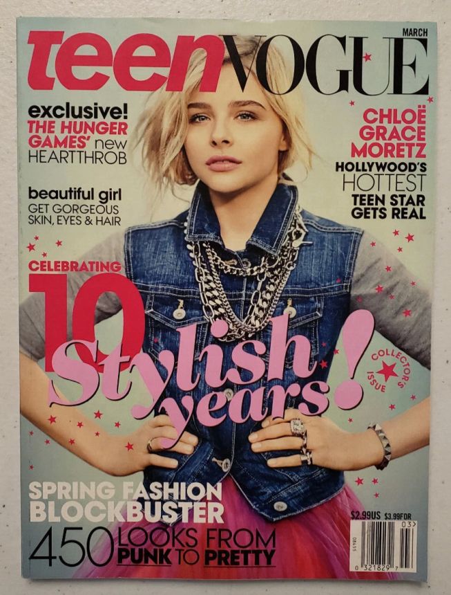 TEEN VOGUE magazine side cover  March 2013