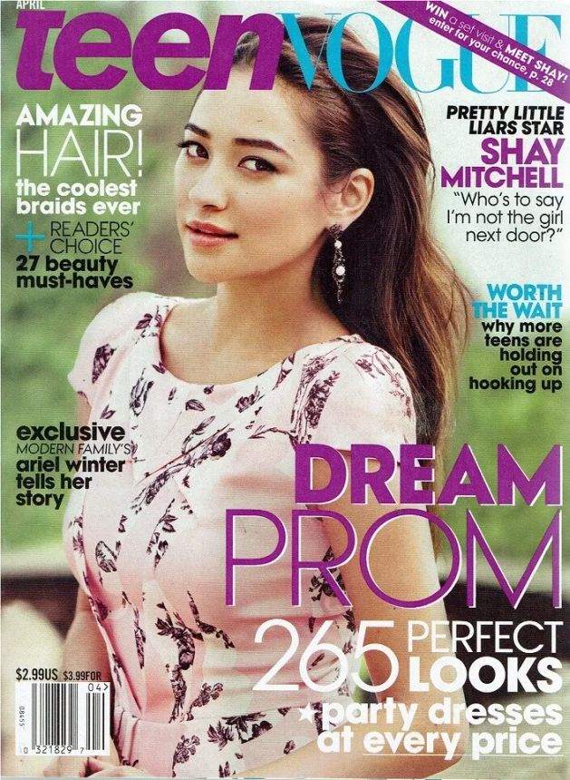 TEEN VOGUE magazine side cover  April 2013