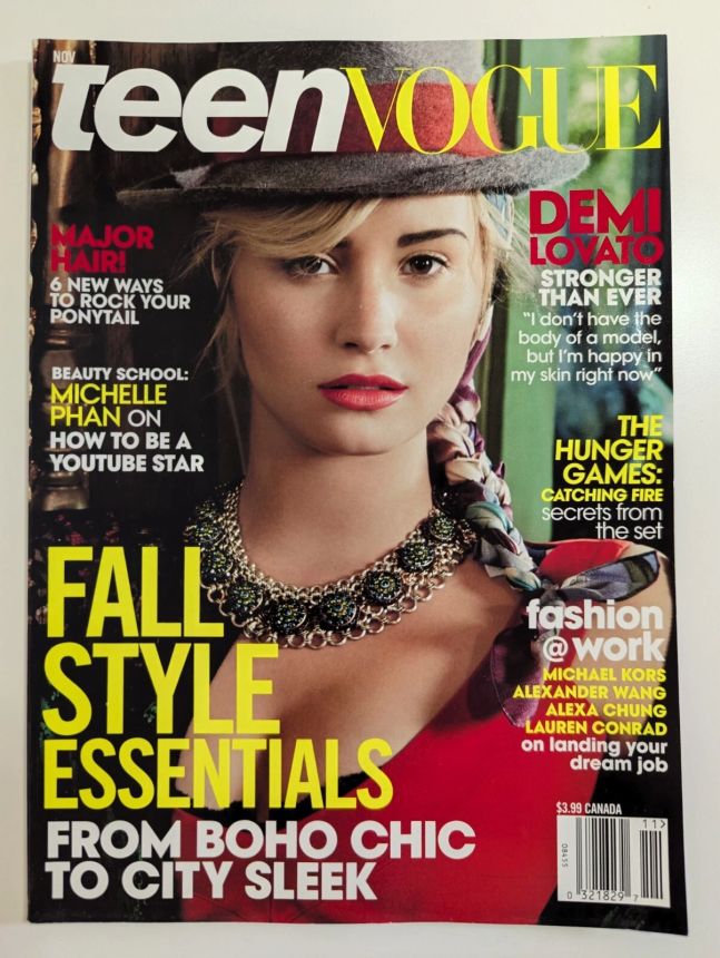 TEEN VOGUE magazine side cover  November 2013