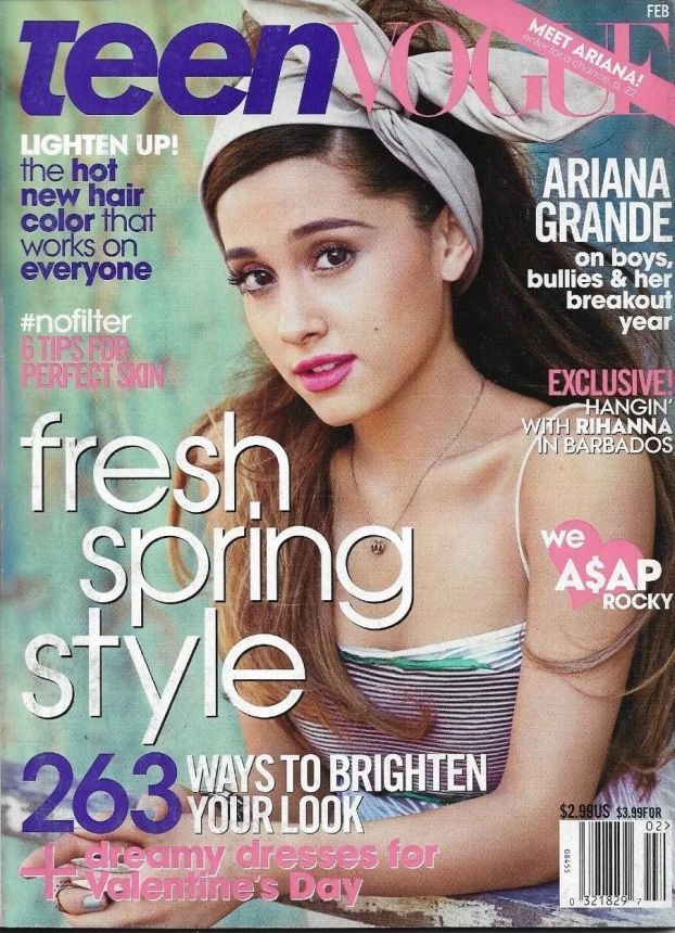 TEEN VOGUE magazine side cover  February 2014