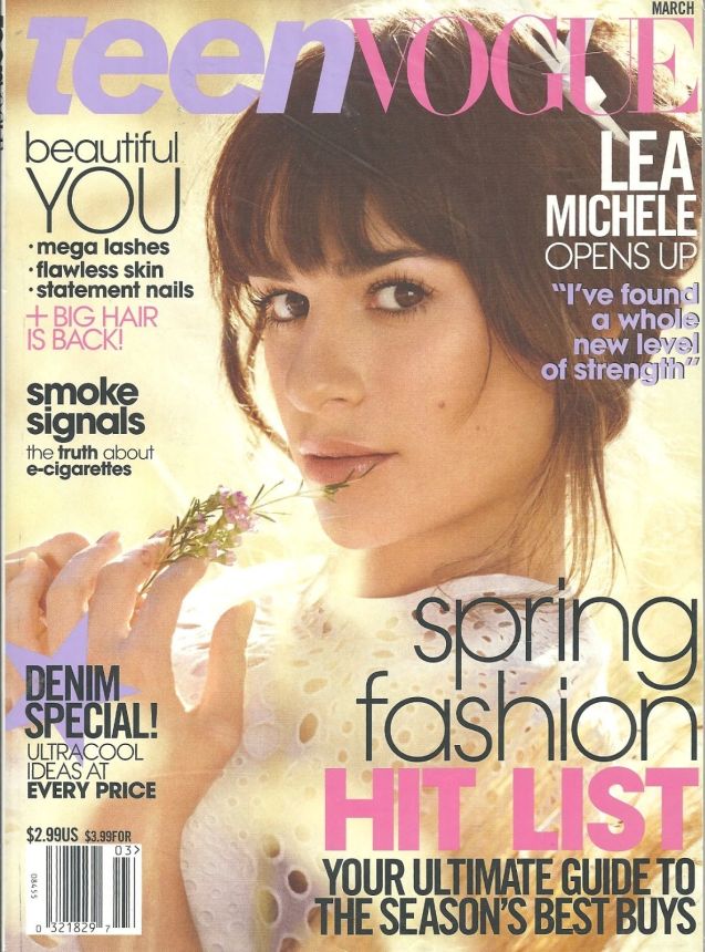 TEEN VOGUE magazine side cover  March 2014