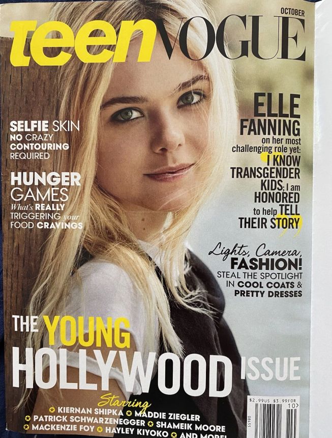 TEEN VOGUE magazine side cover  October 2015
