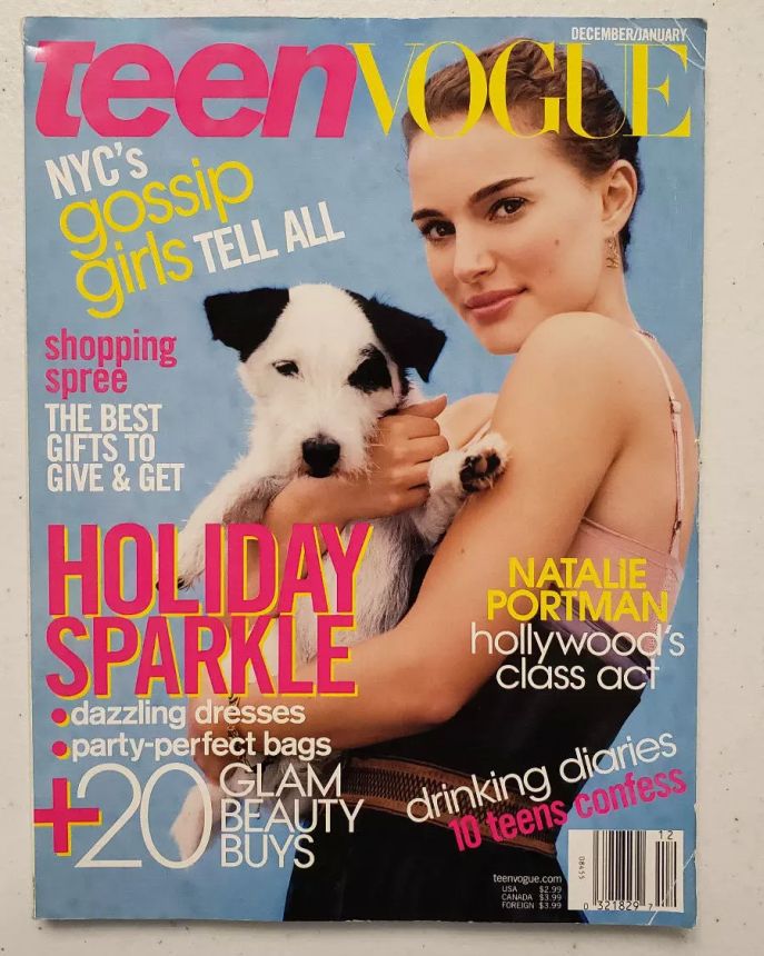 TEEN VOGUE magazine side cover  December 2007/ January 2008 