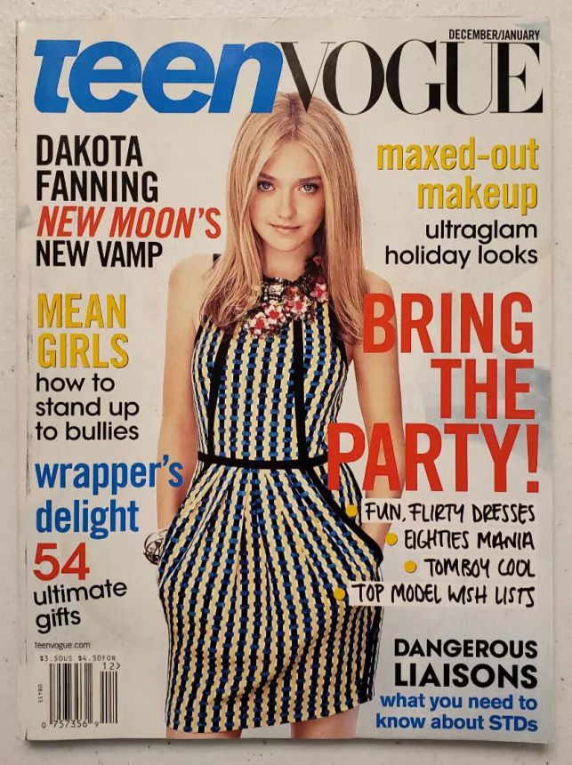 TEEN VOGUE magazine side cover  December 2009/ January 2010 