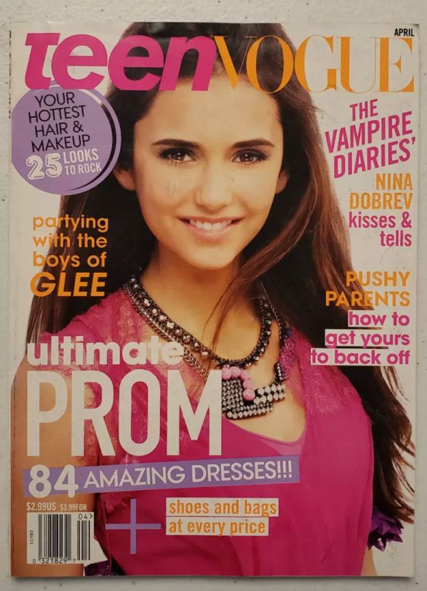 TEEN VOGUE magazine side cover  April 2011