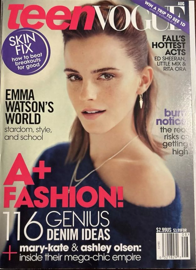 TEEN VOGUE magazine side cover  August 2013