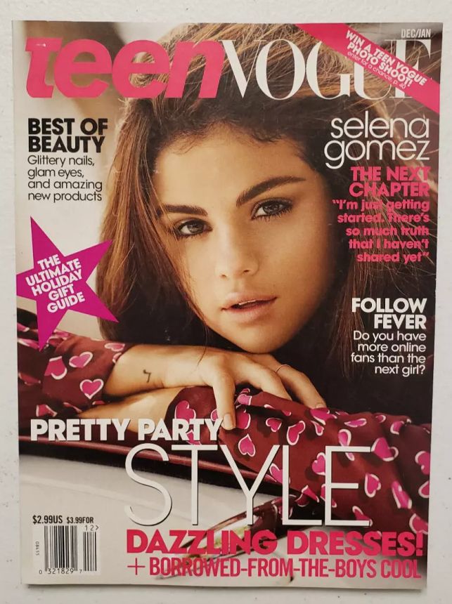 TEEN VOGUE magazine side cover  December 2013/ January 2014 