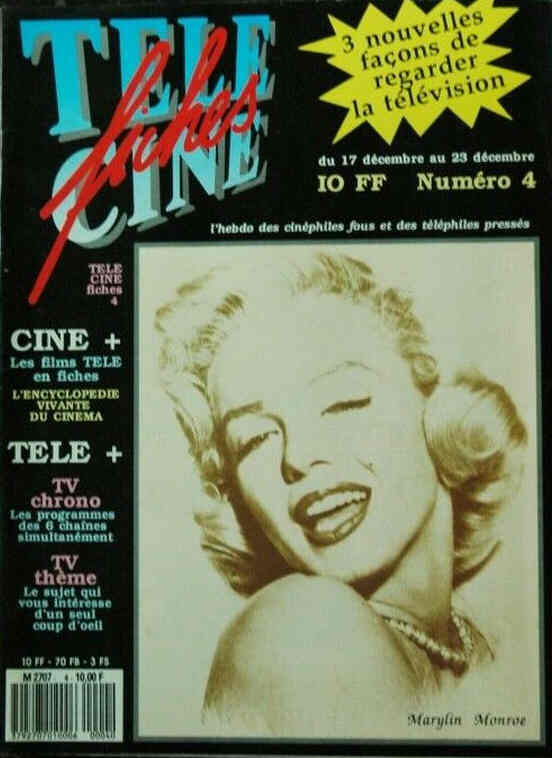 TELE CINE FICHES magazine side cover Issue 4 17 December 1988