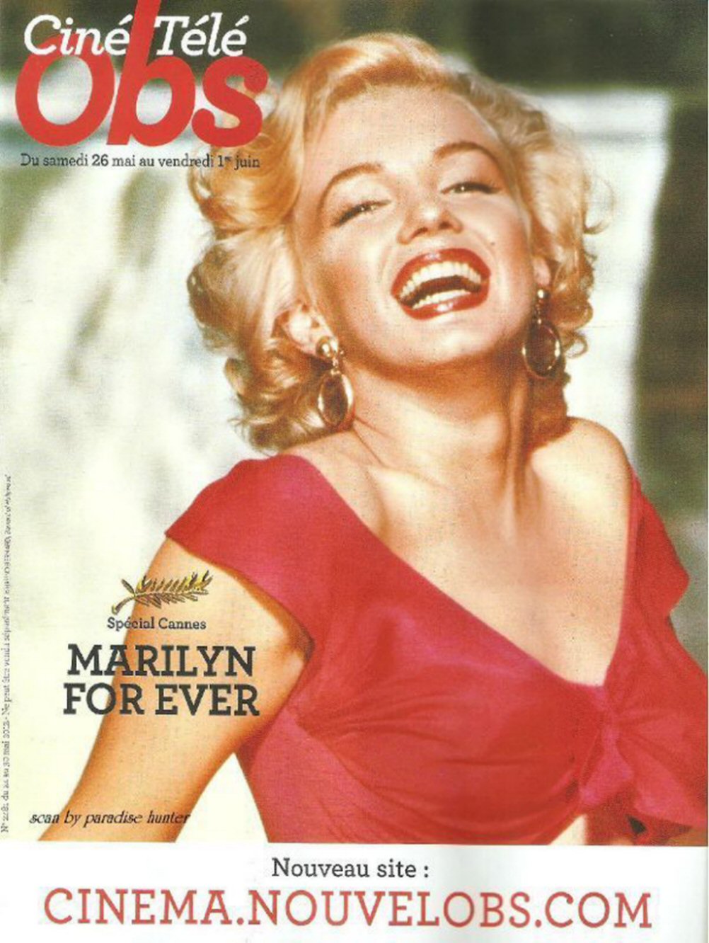 TELE CINE OBS magazine side cover 26 May 2012