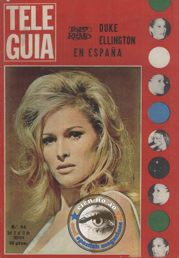 TELE GUIA magazine side cover Issue 54 5 February 1966