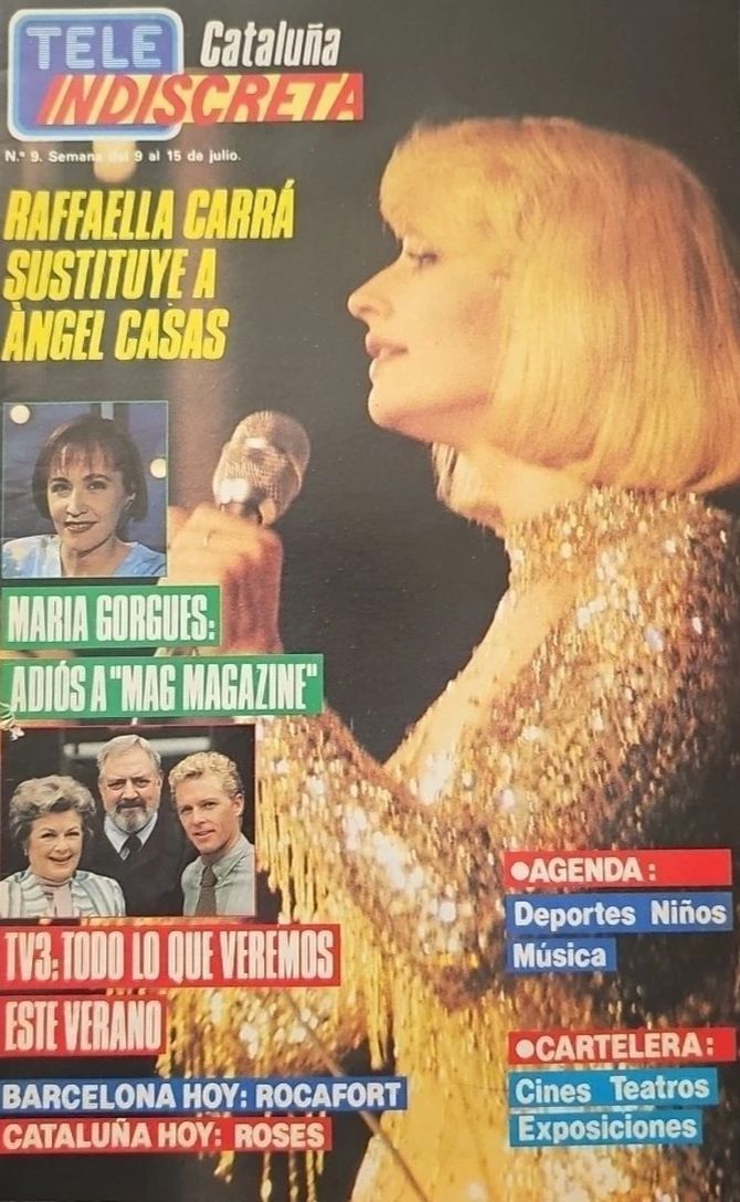 TELE INDISCRETA magazine side cover Issue 9 9 July 1985