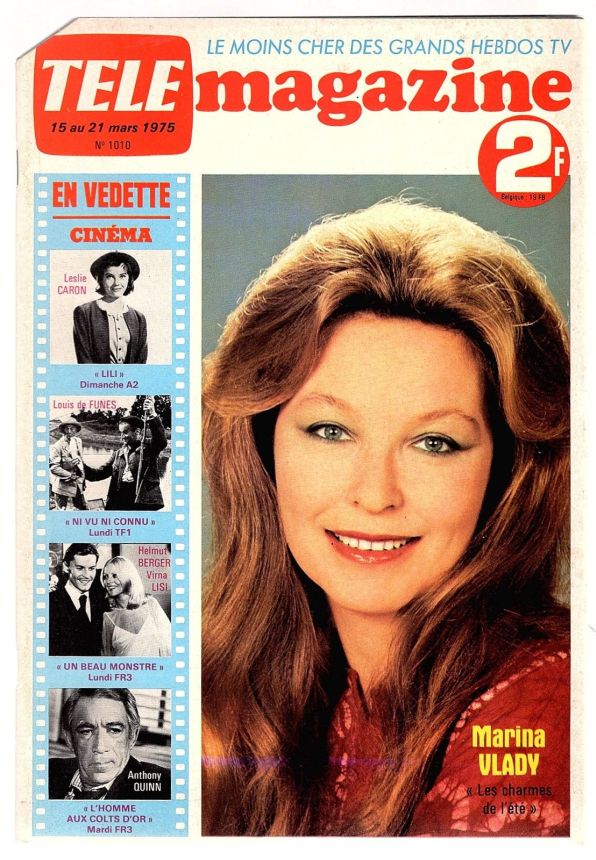 TELE MAGAZINE magazine side cover Issue 1010 15 March 1975