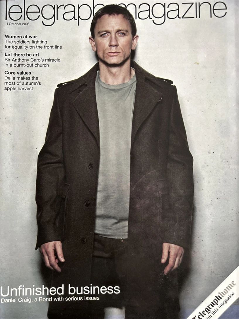DAILY TELEGRAPH MAGAZINE magazine side cover 11 October 2008