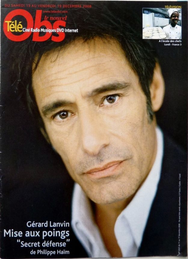 TELE CINE OBS magazine side cover 13 December 2008