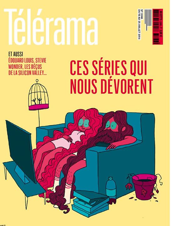 RADIO CINEMA TELEVISION/TELERAMA magazine side cover Issue 3366 19 July 2014