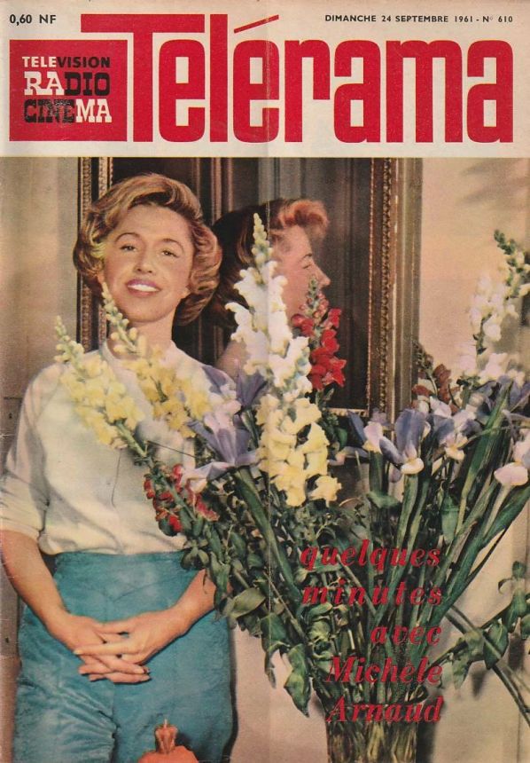 RADIO CINEMA TELEVISION/TELERAMA magazine side cover Issue 610 24 September 1961