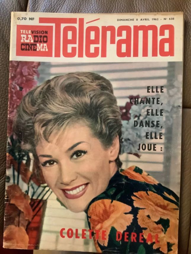 RADIO CINEMA TELEVISION/TELERAMA magazine side cover Issue 638 8 April 1962