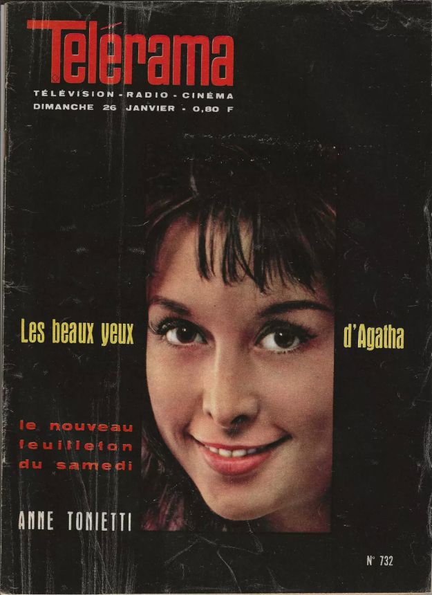 RADIO CINEMA TELEVISION/TELERAMA magazine side cover Issue 732 26 January 1964