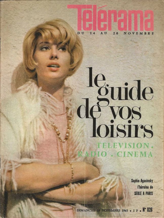 RADIO CINEMA TELEVISION/TELERAMA magazine side cover Issue 826 14 November 1965